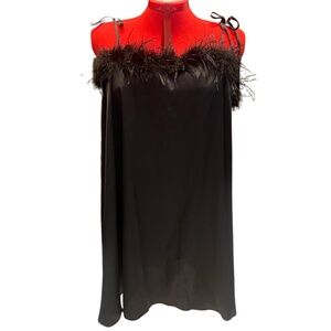 Feather slip dress
